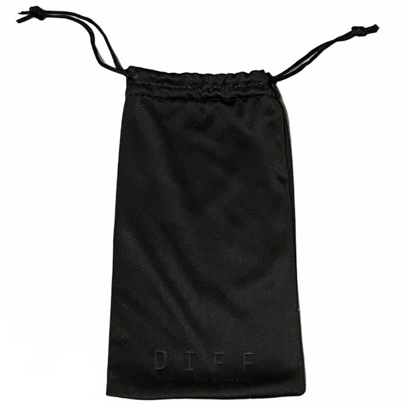 DIFF Hailey Sunglasses Shiny Black Frames Grey Lenses Square NWT - Picture 10 of 12